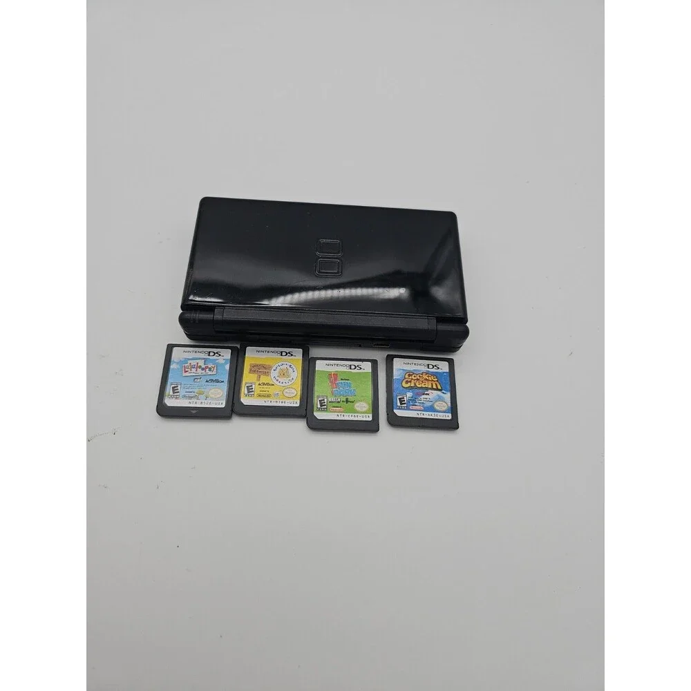 Pre-Owned Working Black Nintendo DS W Four Games No Charger Or Stylus